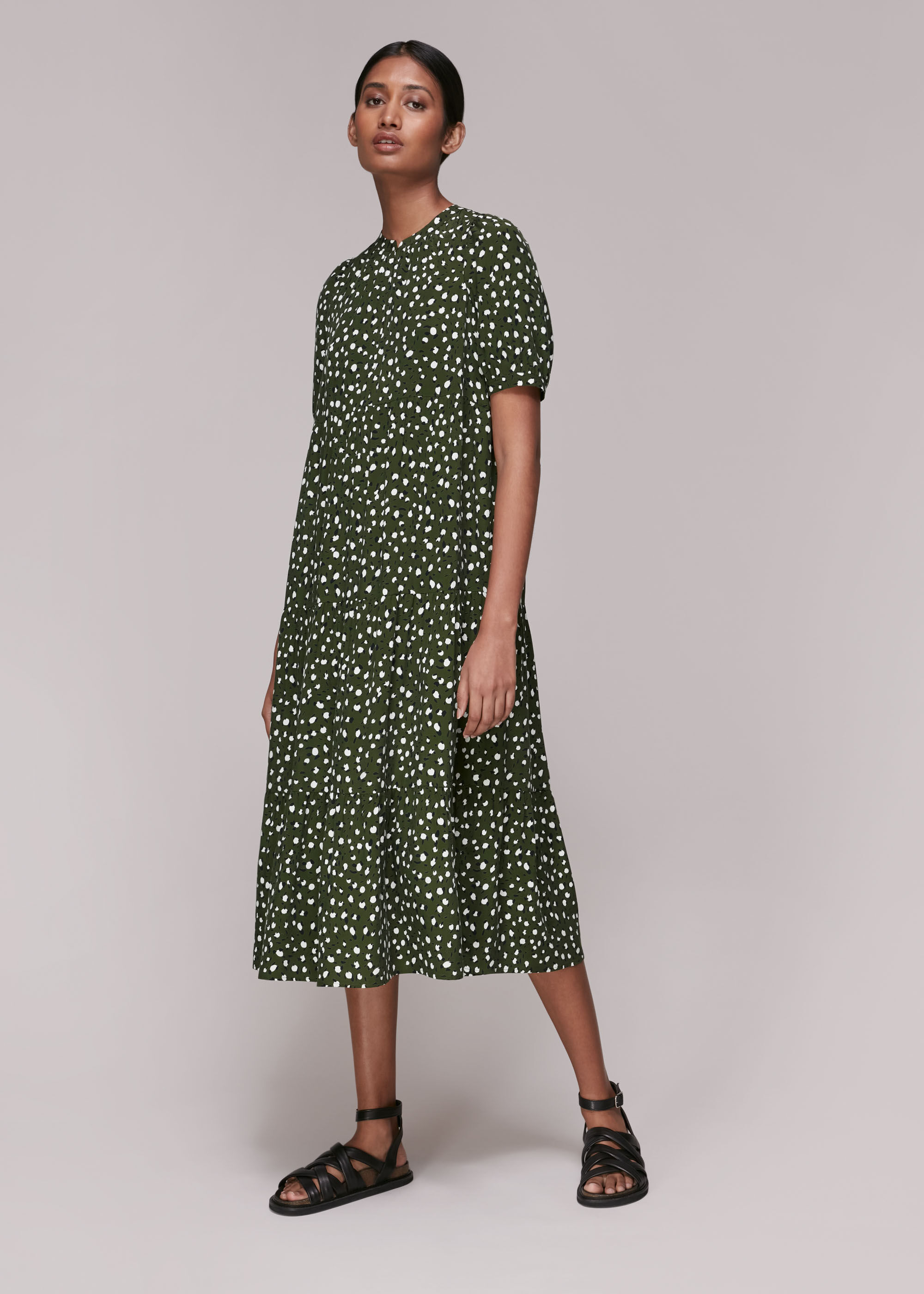 Green leopard discount print dress whistles