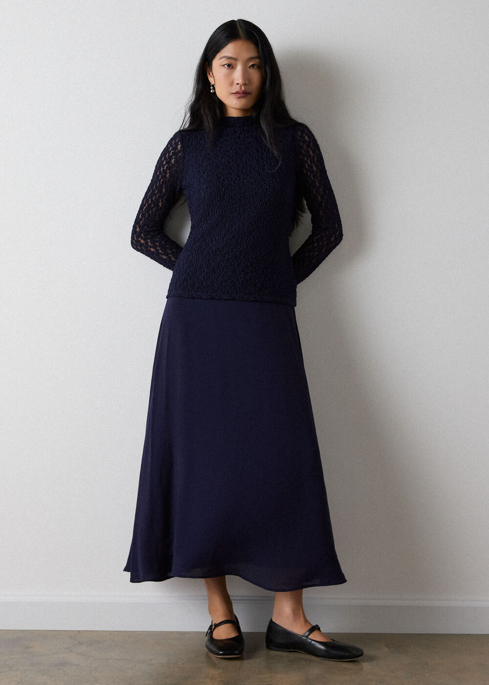 Textured Drop Waist Dress
