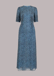 Brushed Geo Print Dobby Dress