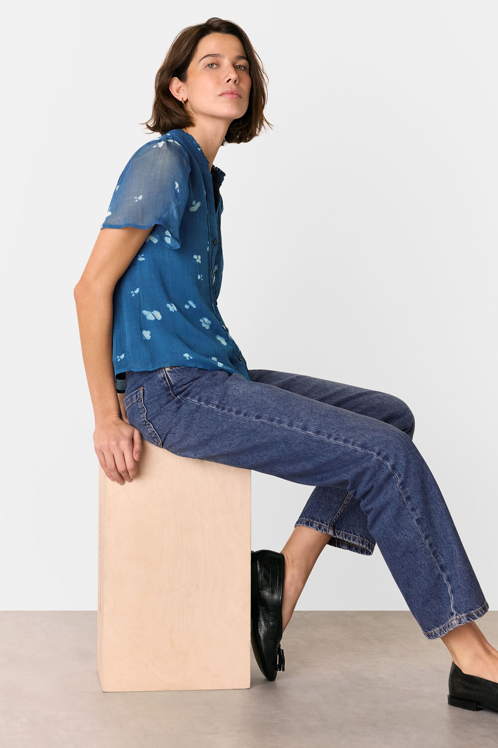 Sun Bleached Floral Blouse