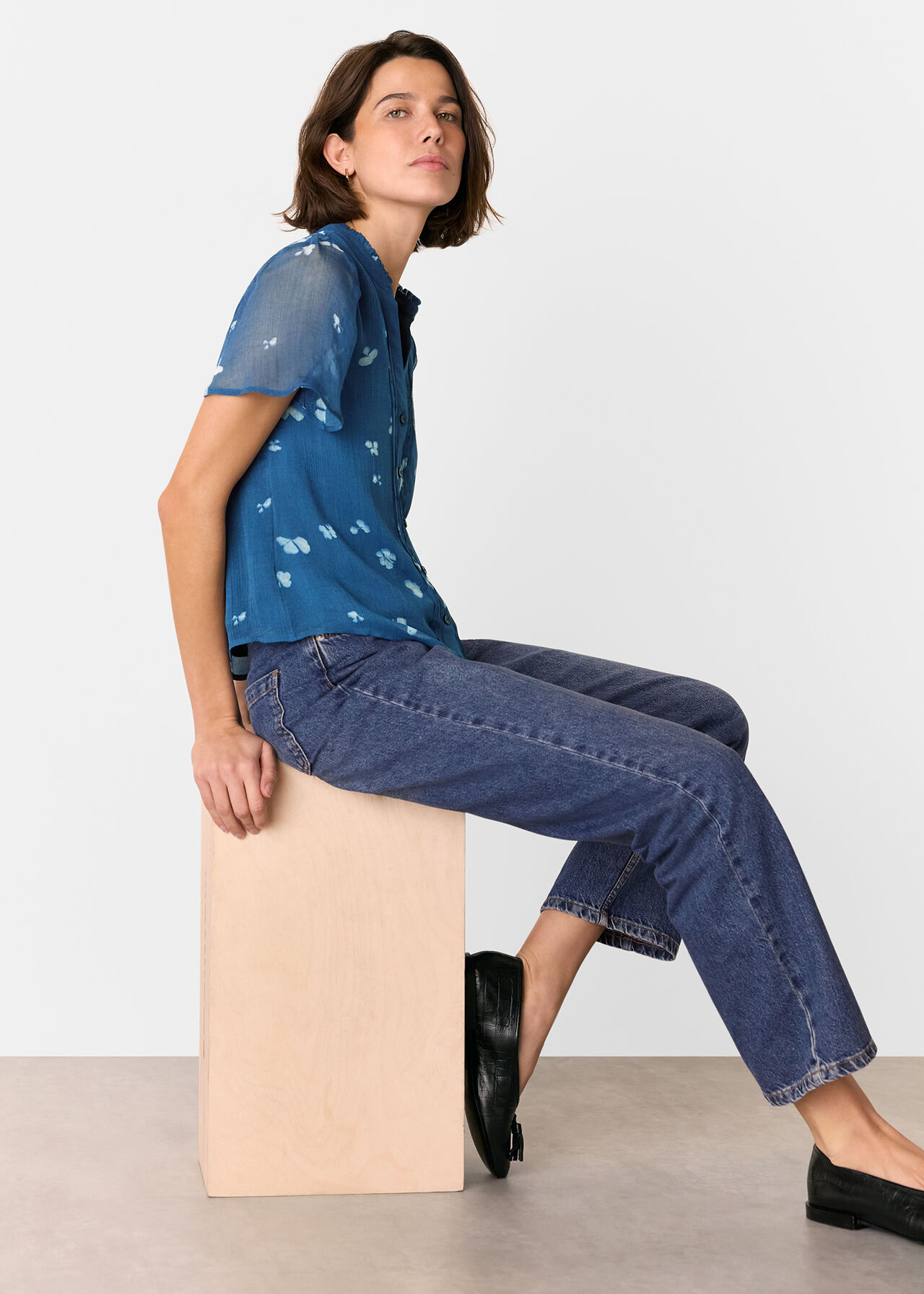 Sun Bleached Floral Blouse