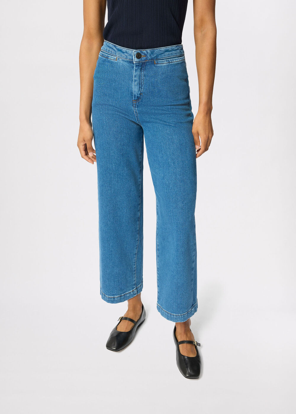 Stretch Straight Ankle Jean