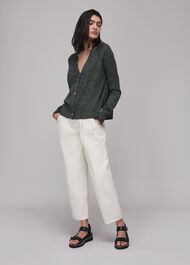 Relaxed Linen Mix Cardigan