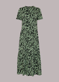 Zebra Tiered Jersey Dress