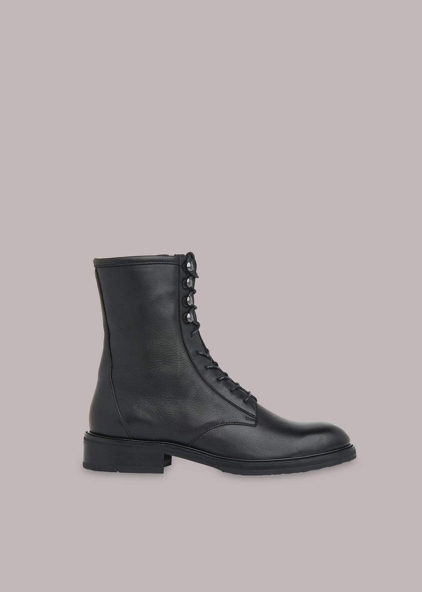 lace up boots black leather