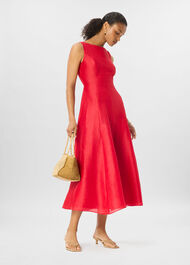 Open Back Silk Blend Dress