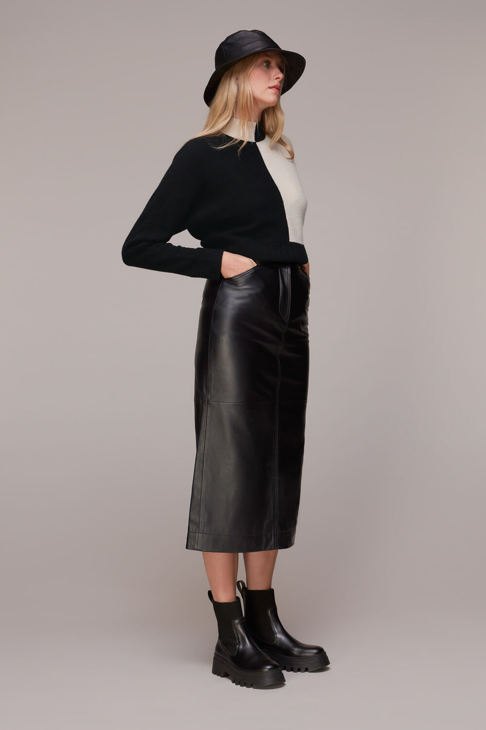 Checkerboard Wool Jumper
