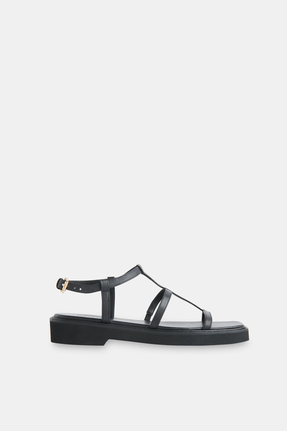 Black Dora Caged Square Toe Sandal