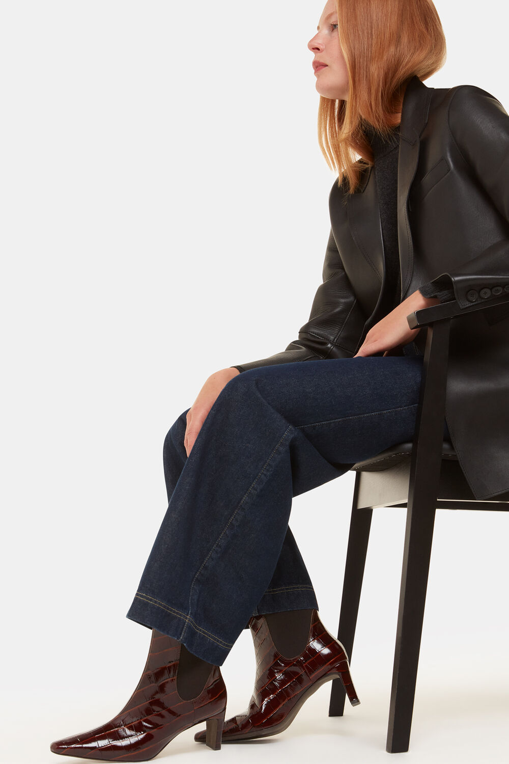 Darla Croc Heeled Boot