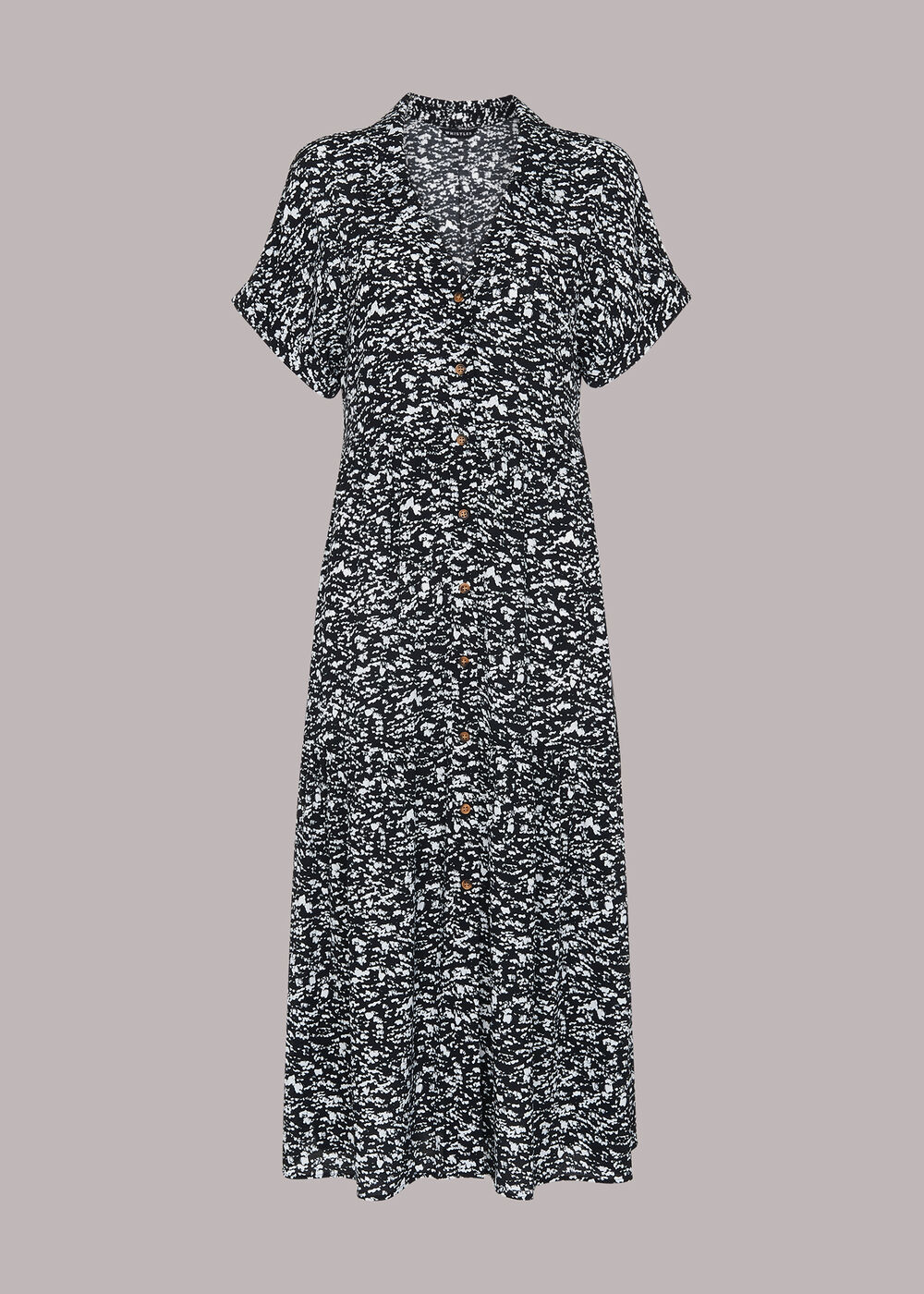 Abstract Smudge Tiered Dress