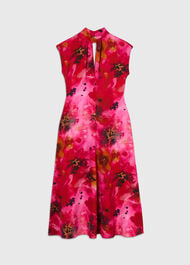 Painterly Floral Midi Dress