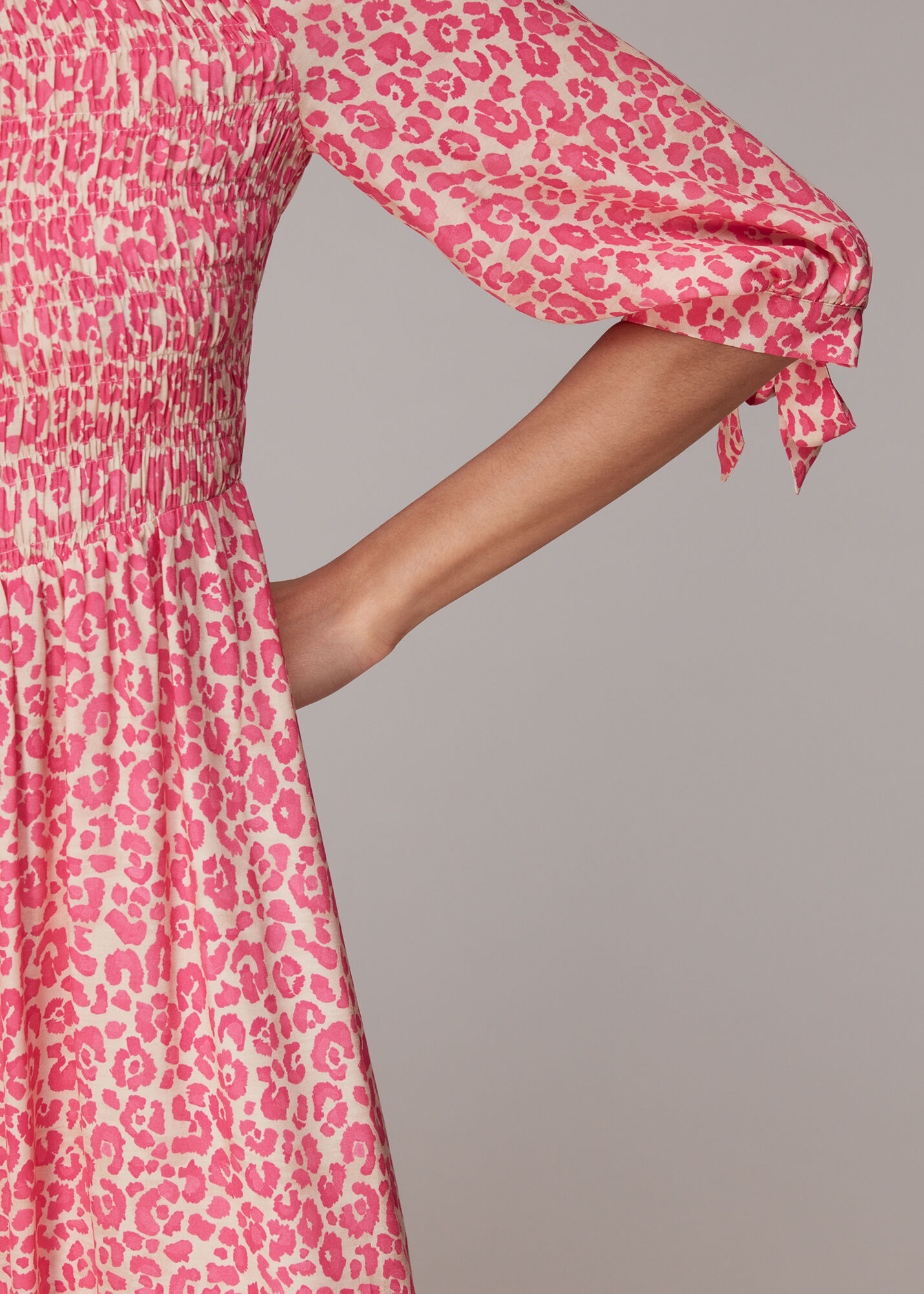Whistles red store animal print dress