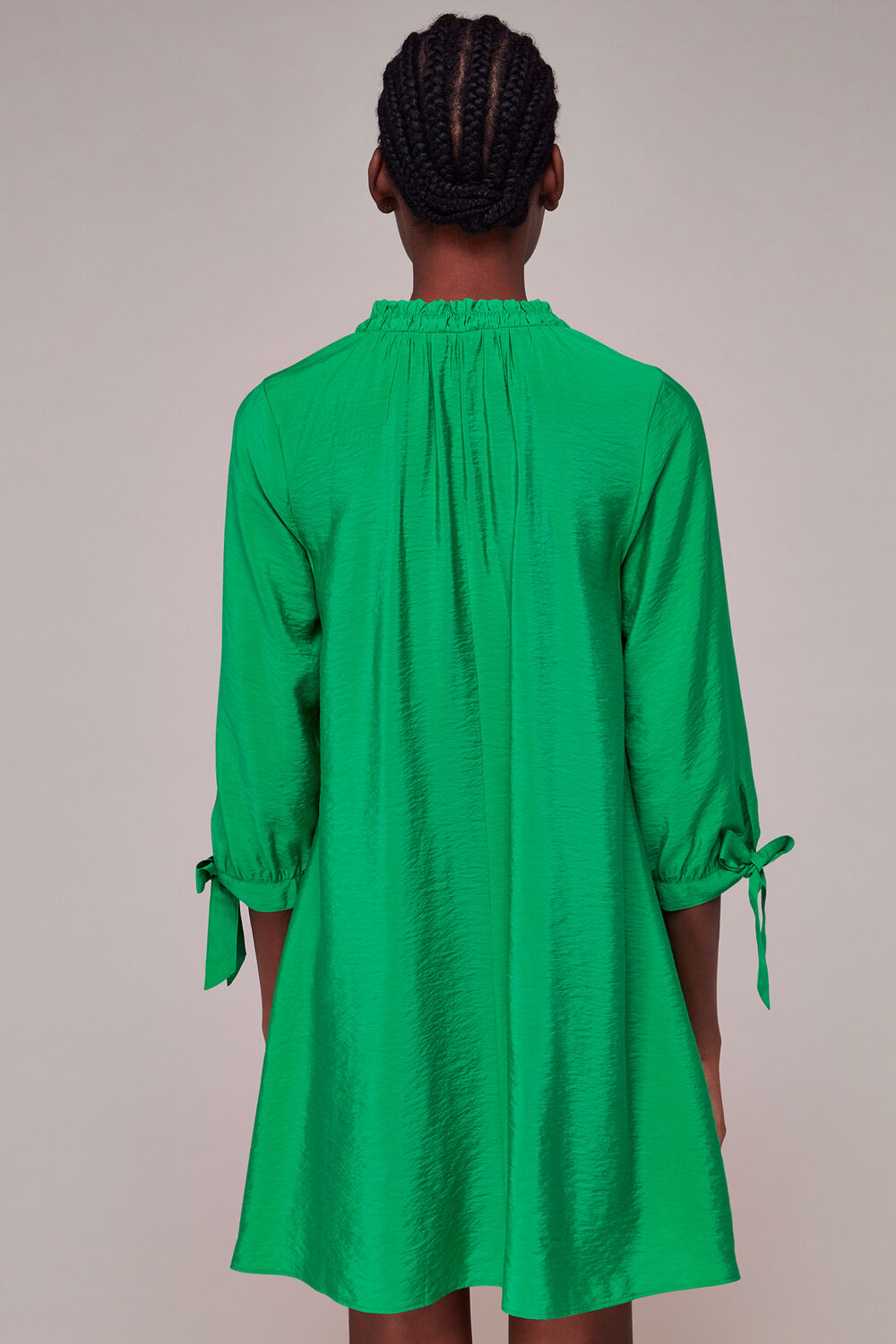Lydia Gathered Trapeze Dress