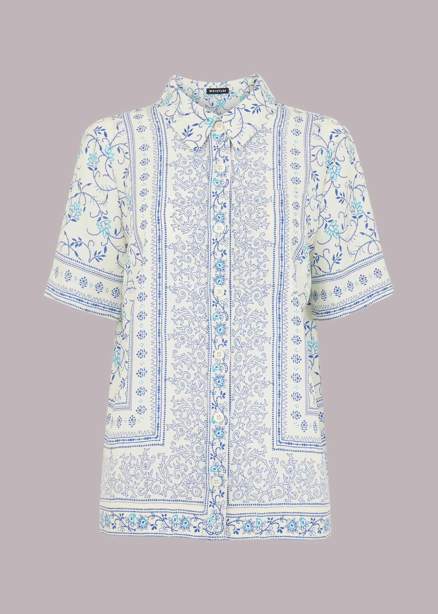 Multicolour Bandana Print Bowling Shirt WHISTLES