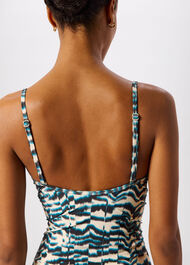 V Neck Printed Swimsuit