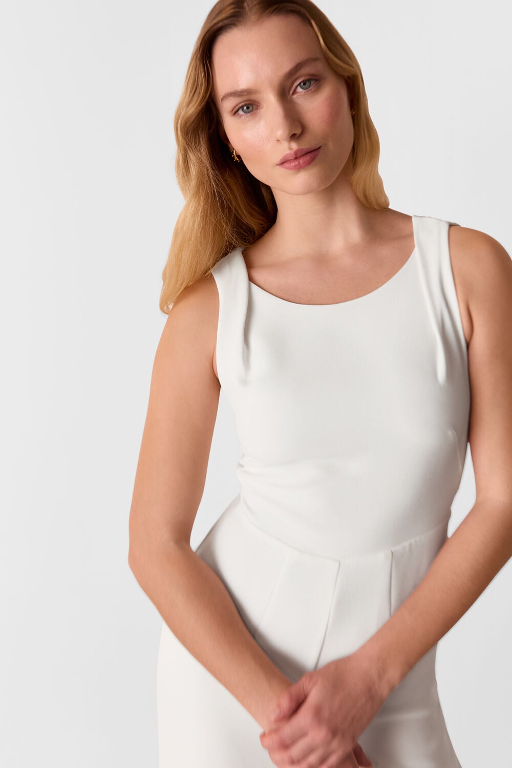 Ivory Tie Back Bridal Jumpsuit