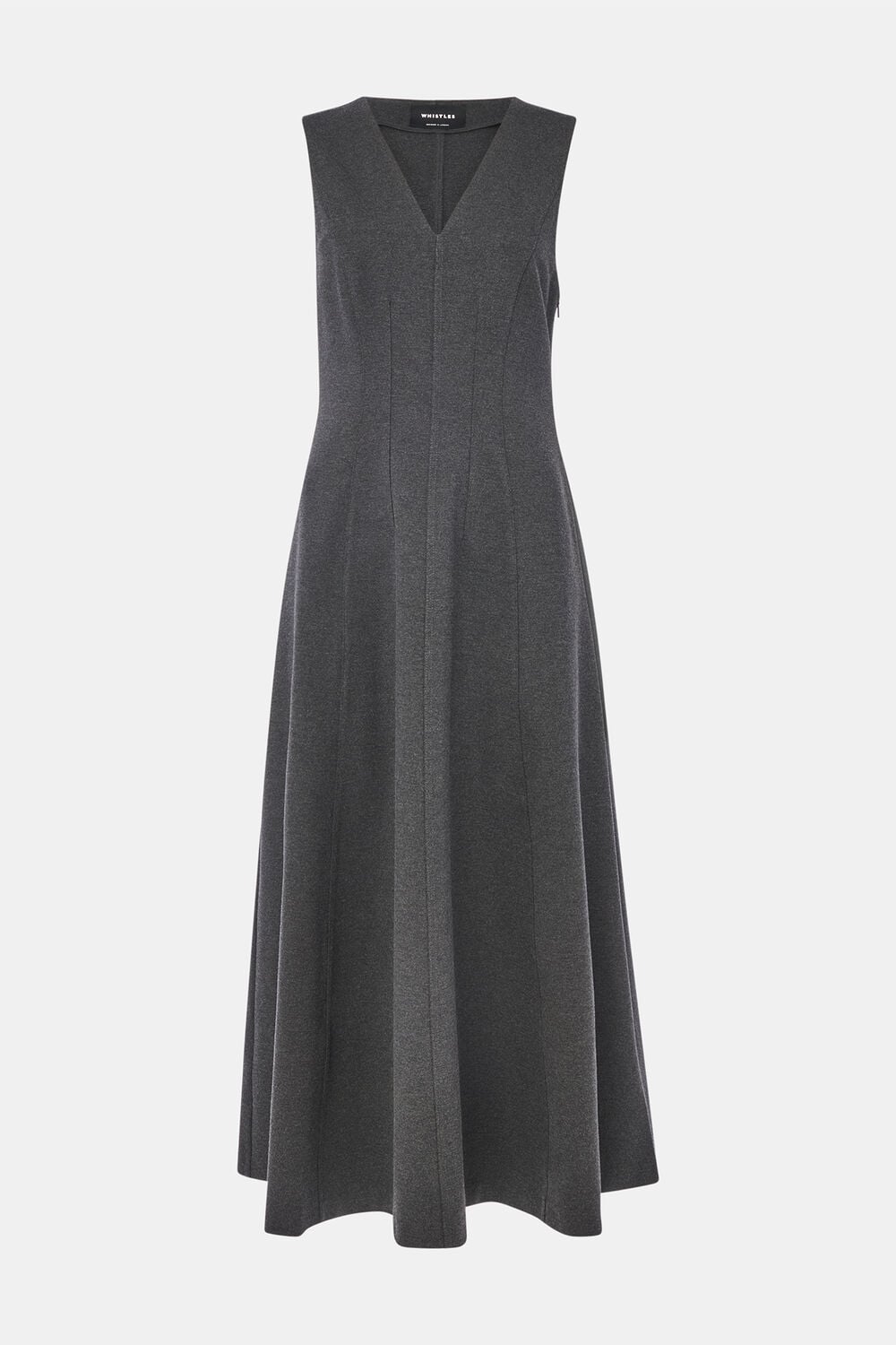 Grey Marl Ponte Layering Midi Dress