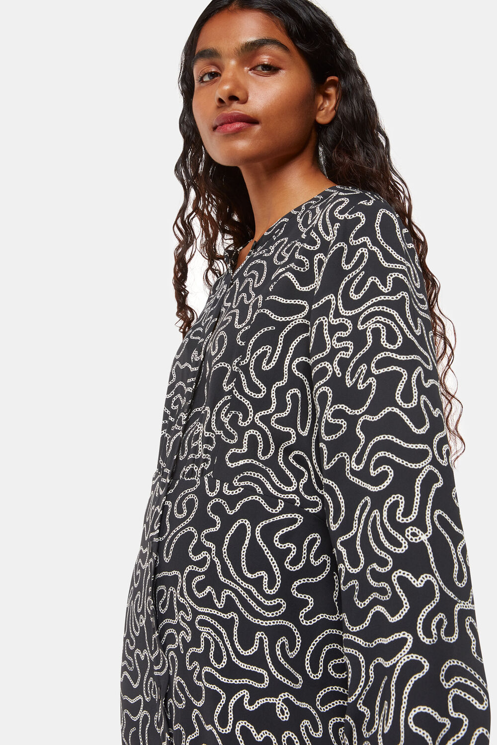 Petite Chain Print Flippy Dress
