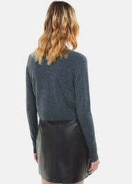 Wrap Leather Mini Skirt