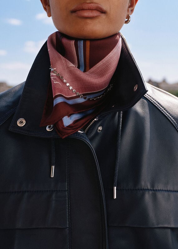 Brown Limited Square Silk Scarf