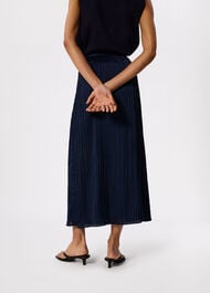 Plisse Column Midi Skirt