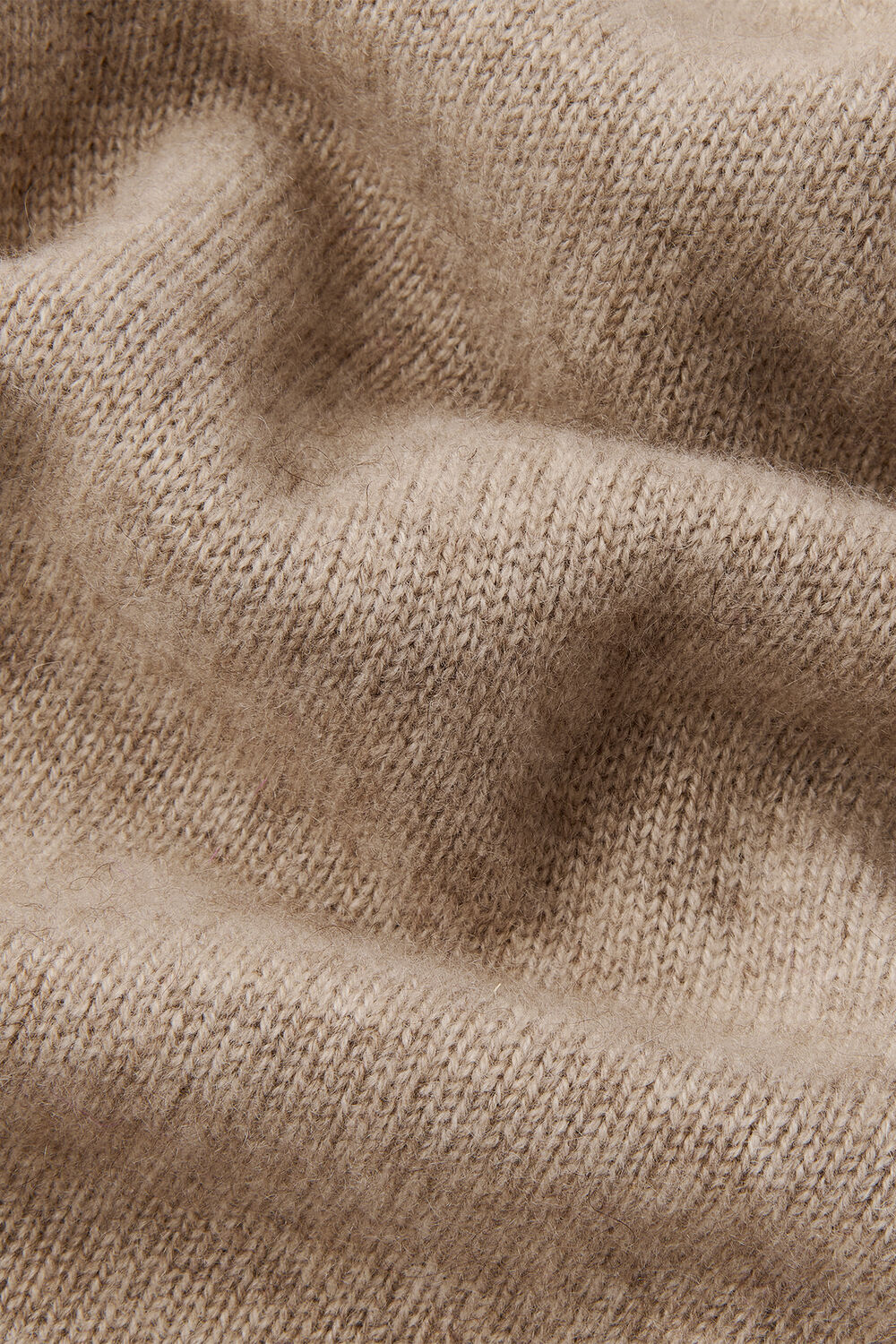Neutral Heavy Cashmere Crew Neck Knit