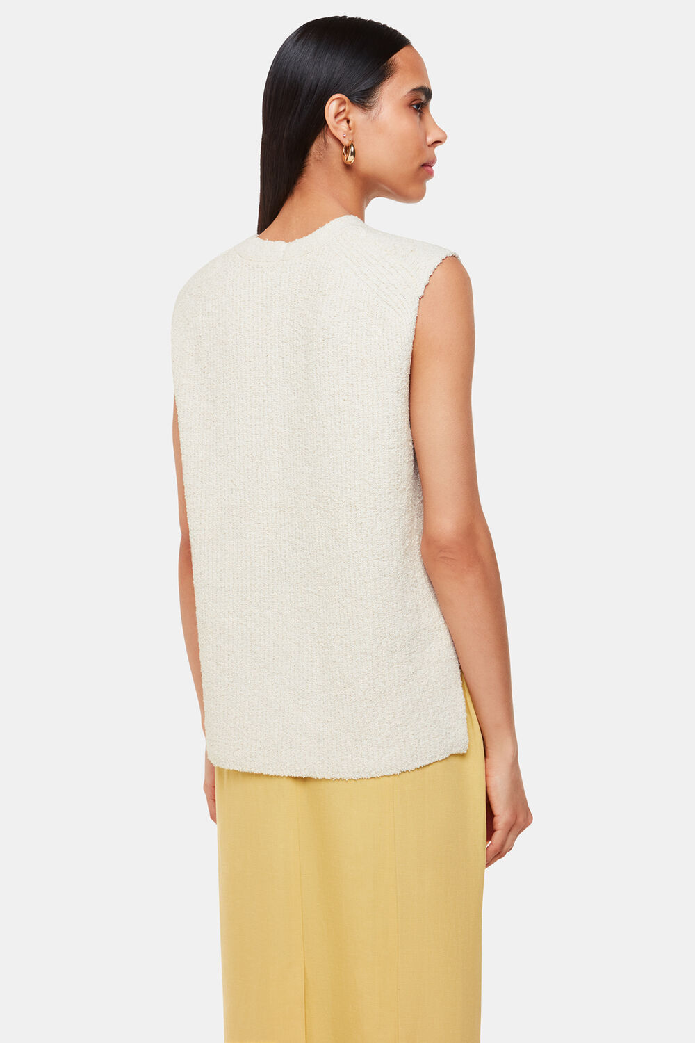 Cotton Textured V Neck Tank