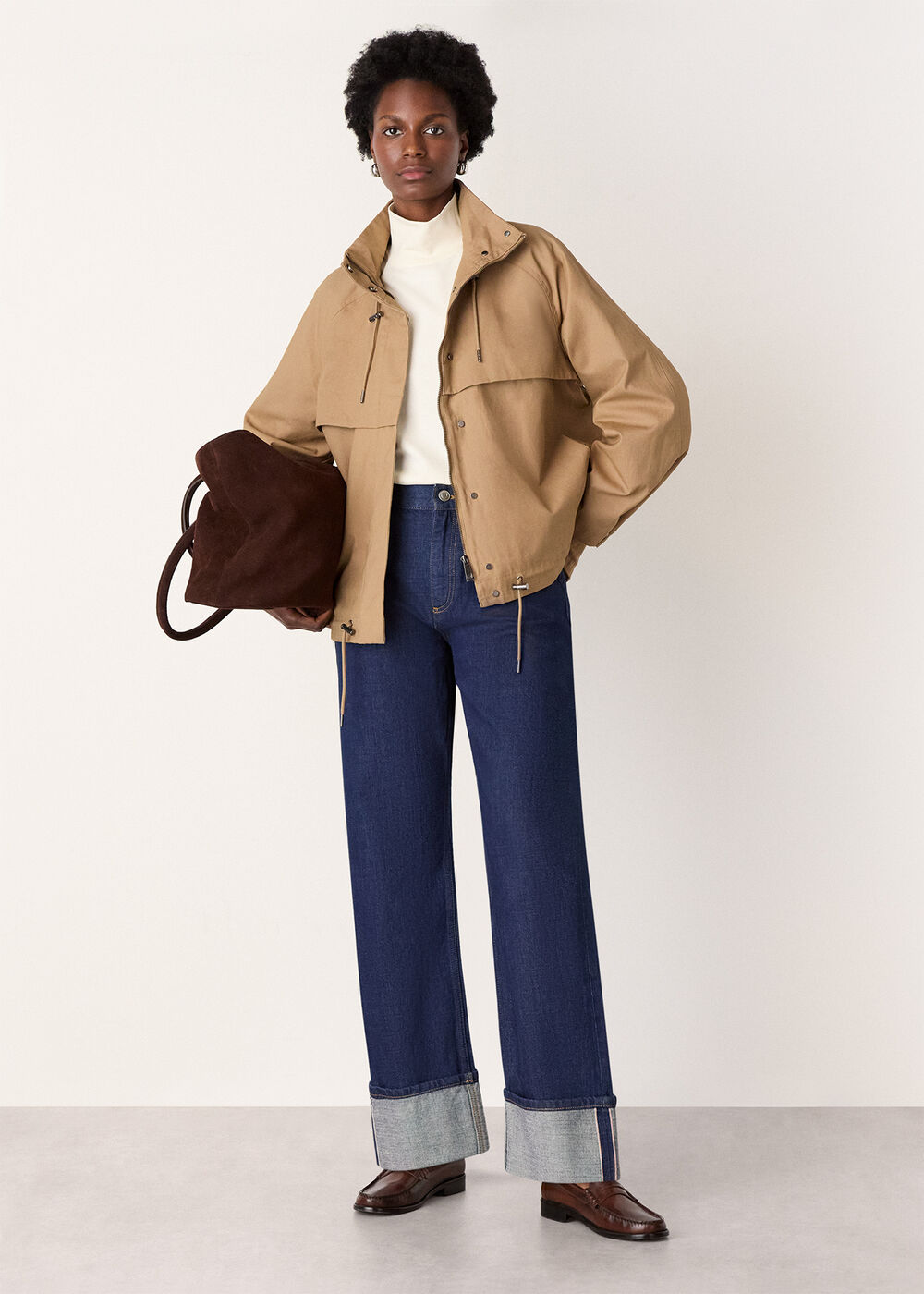 Funnel Neck Parka Jacket