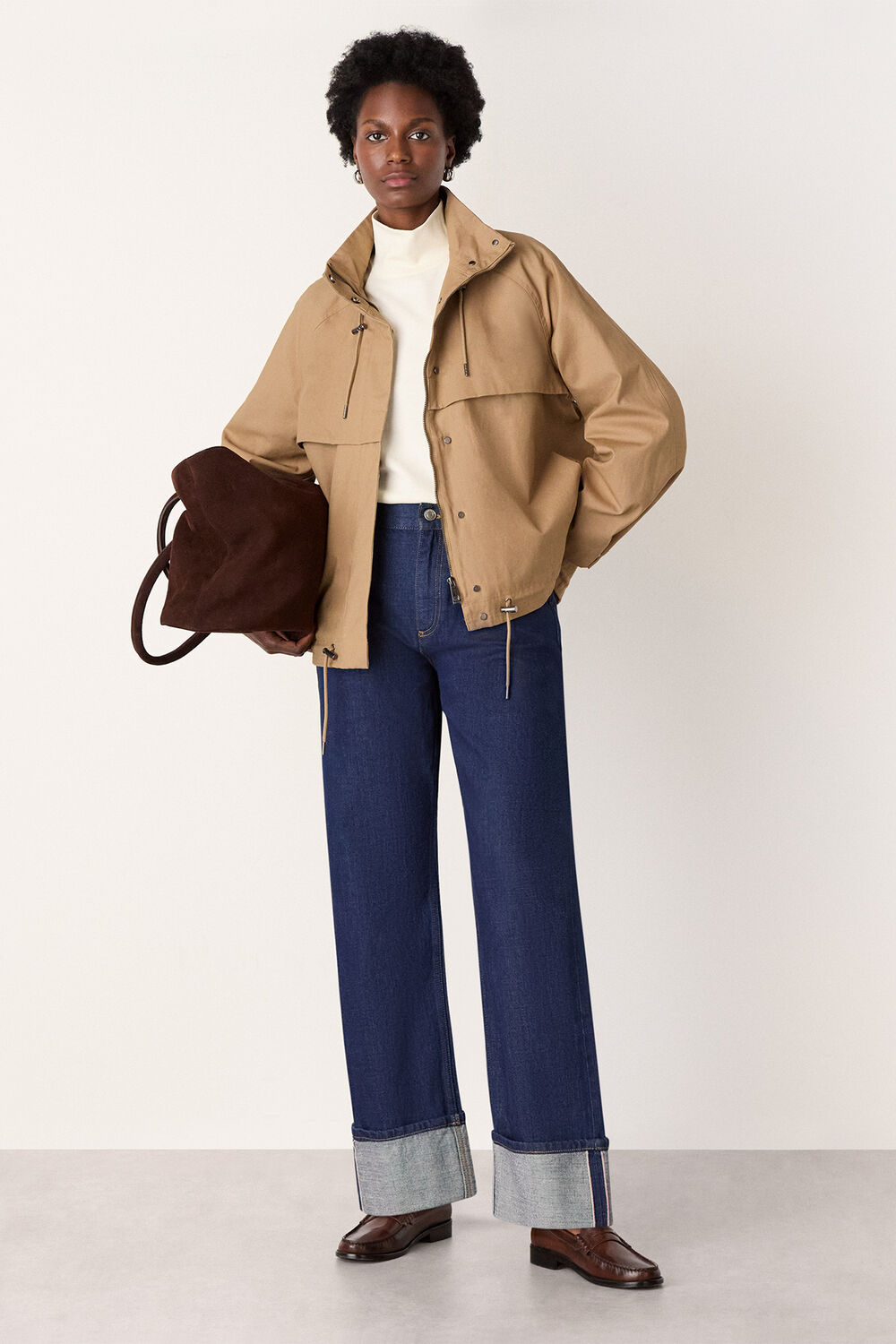 Funnel Neck Parka Jacket