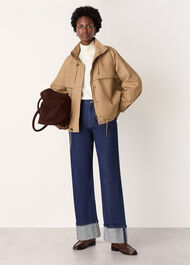 Funnel Neck Parka Jacket