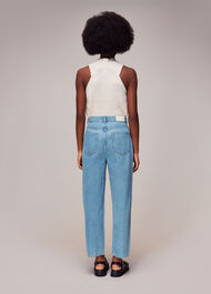 Stripe Barrel Leg Jean