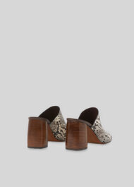 Acre Toe Loop Mule Snake Print