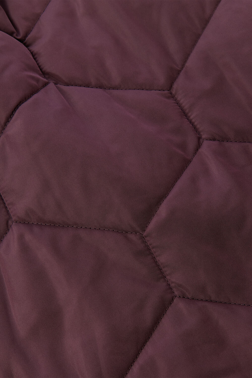 Burgundy Ida Short Quilted Coat