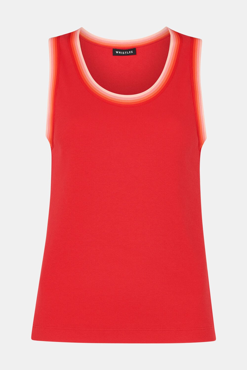 Red Stripe Detail Vest