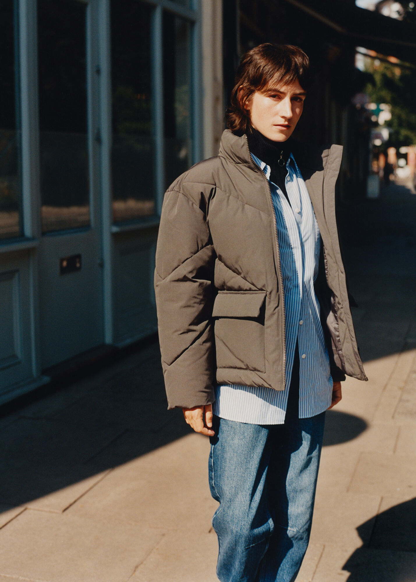 Dark Grey Lydia Padded Jacket WHISTLES