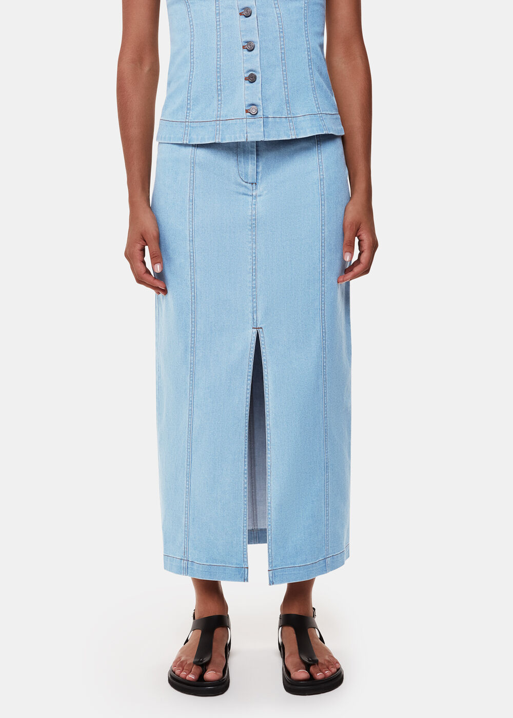 Denim Maxi Skirt
