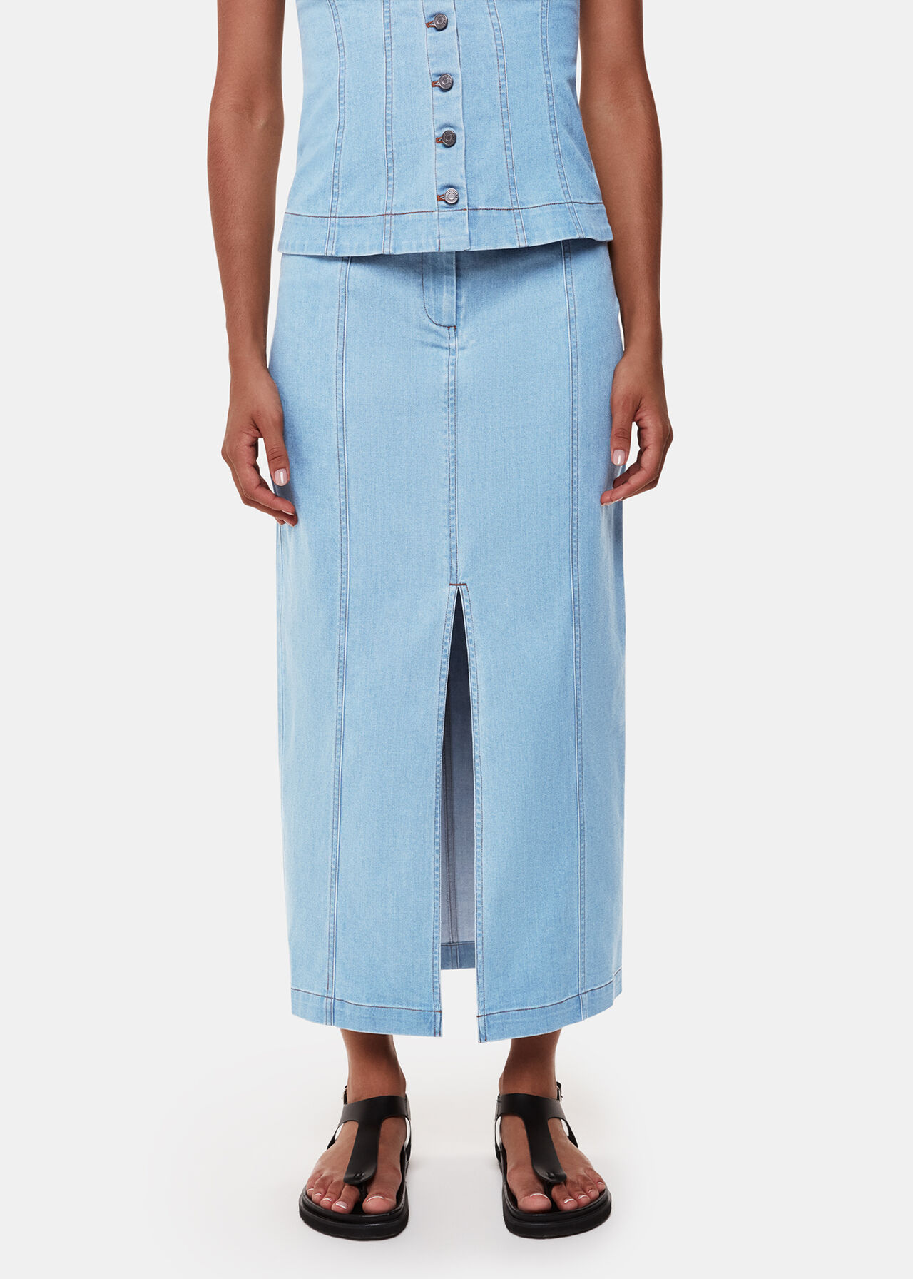 Denim Maxi Skirt