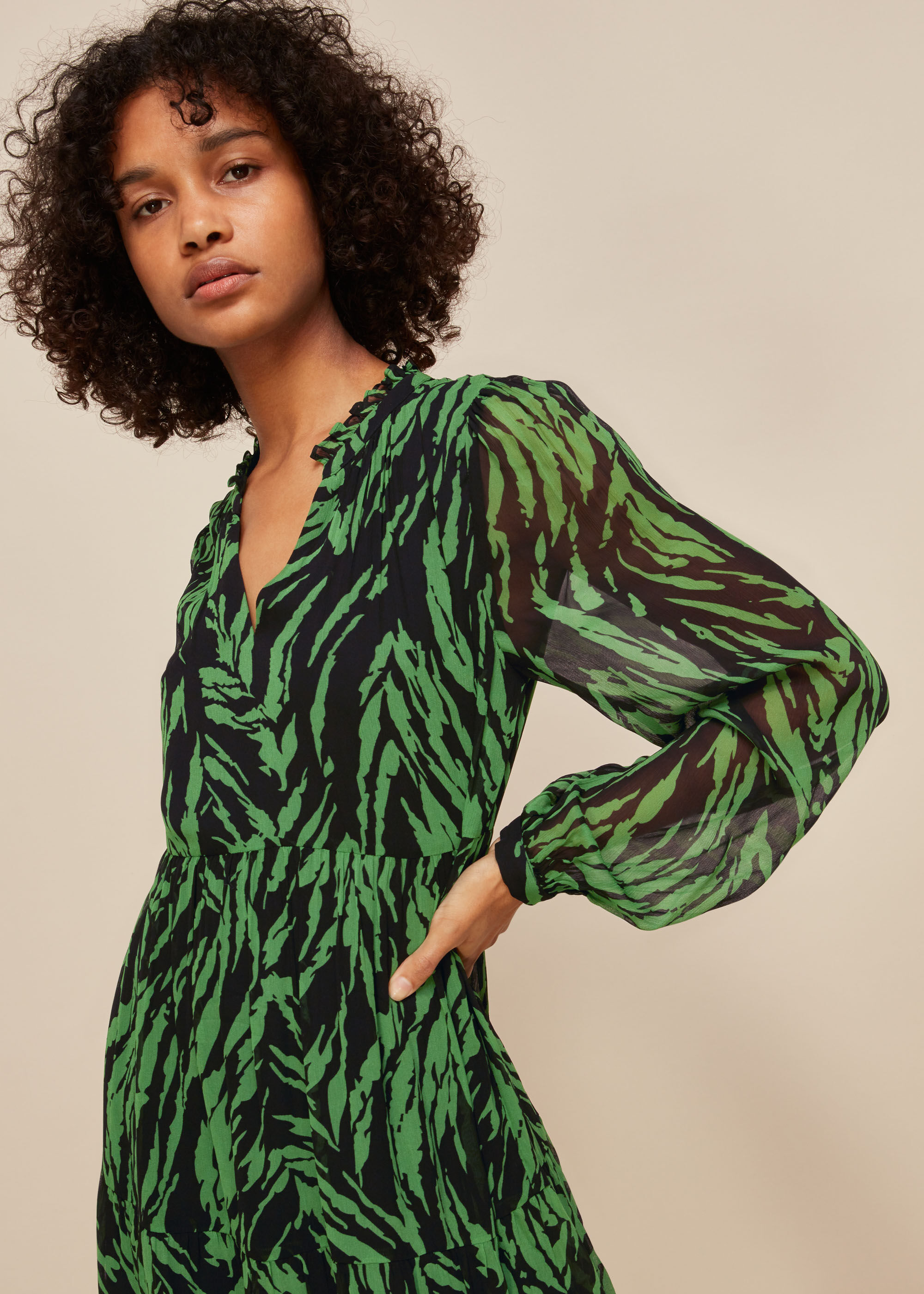 Whistles stripe wrap dress cheap