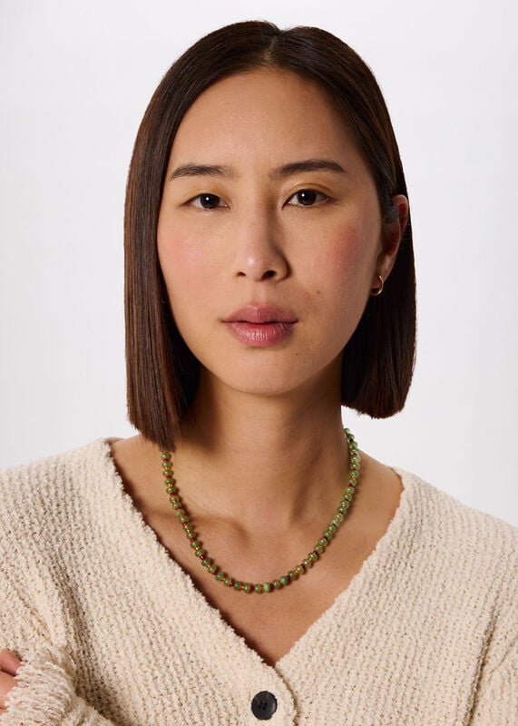 Green Mixed Bead Necklace