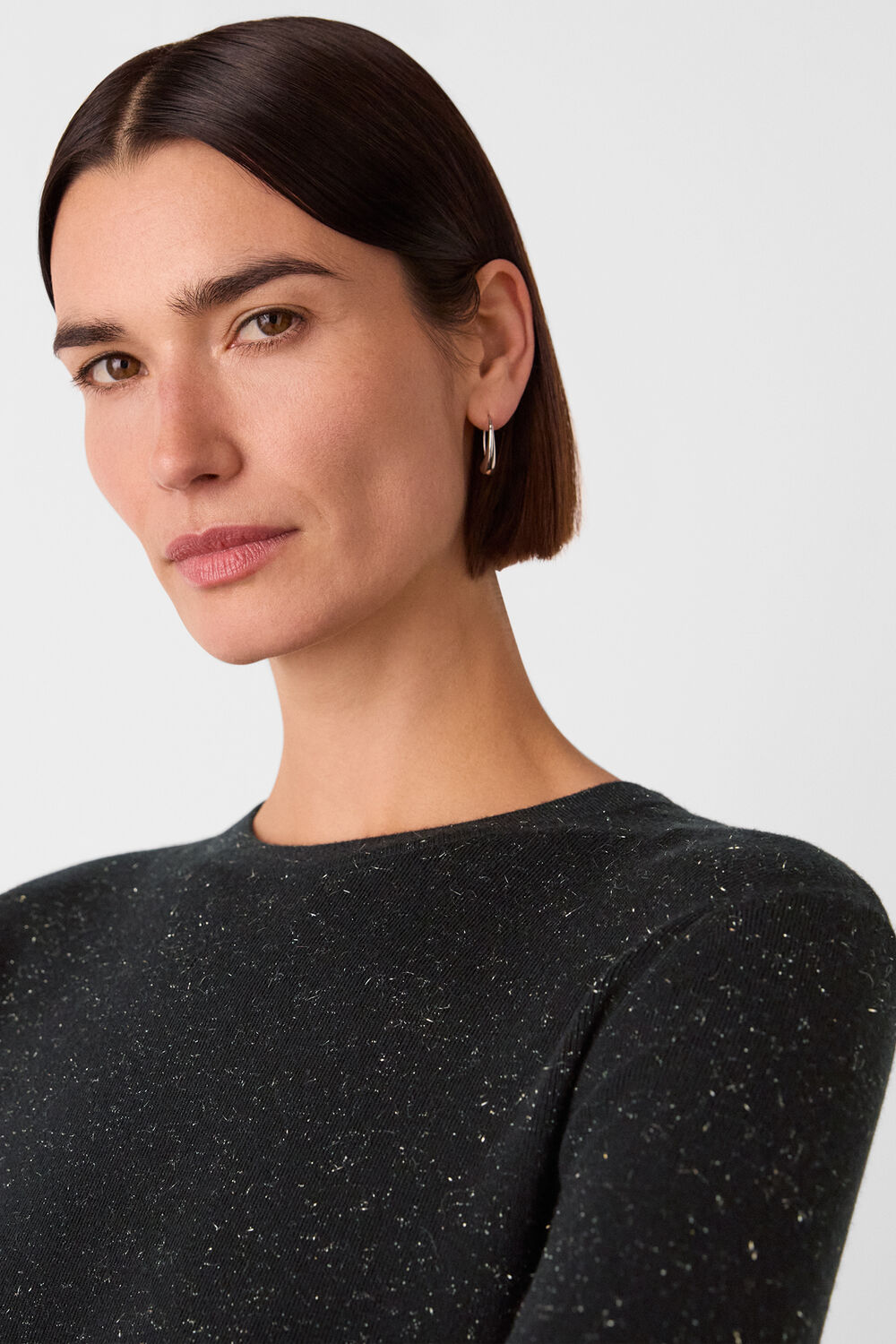 Black Annie Sparkle Short Knit Dress