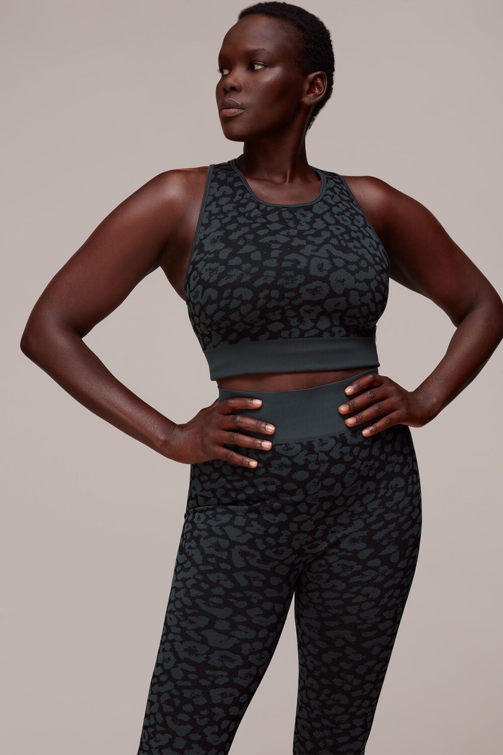 Black Animal Seamless Sports Legging