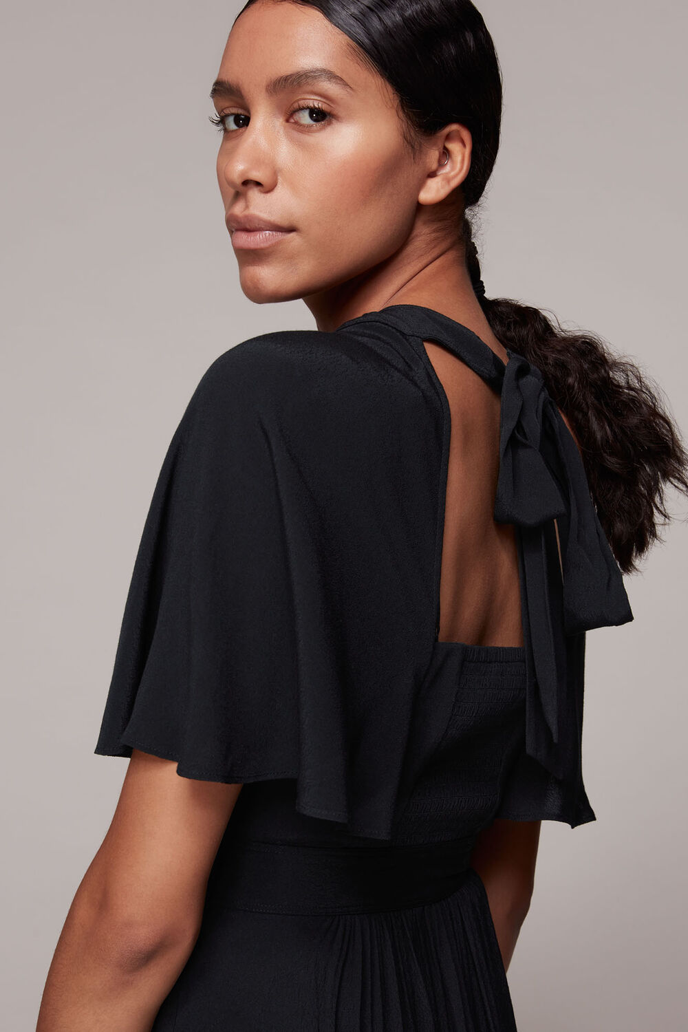 Amelia Cape Sleeve Dress