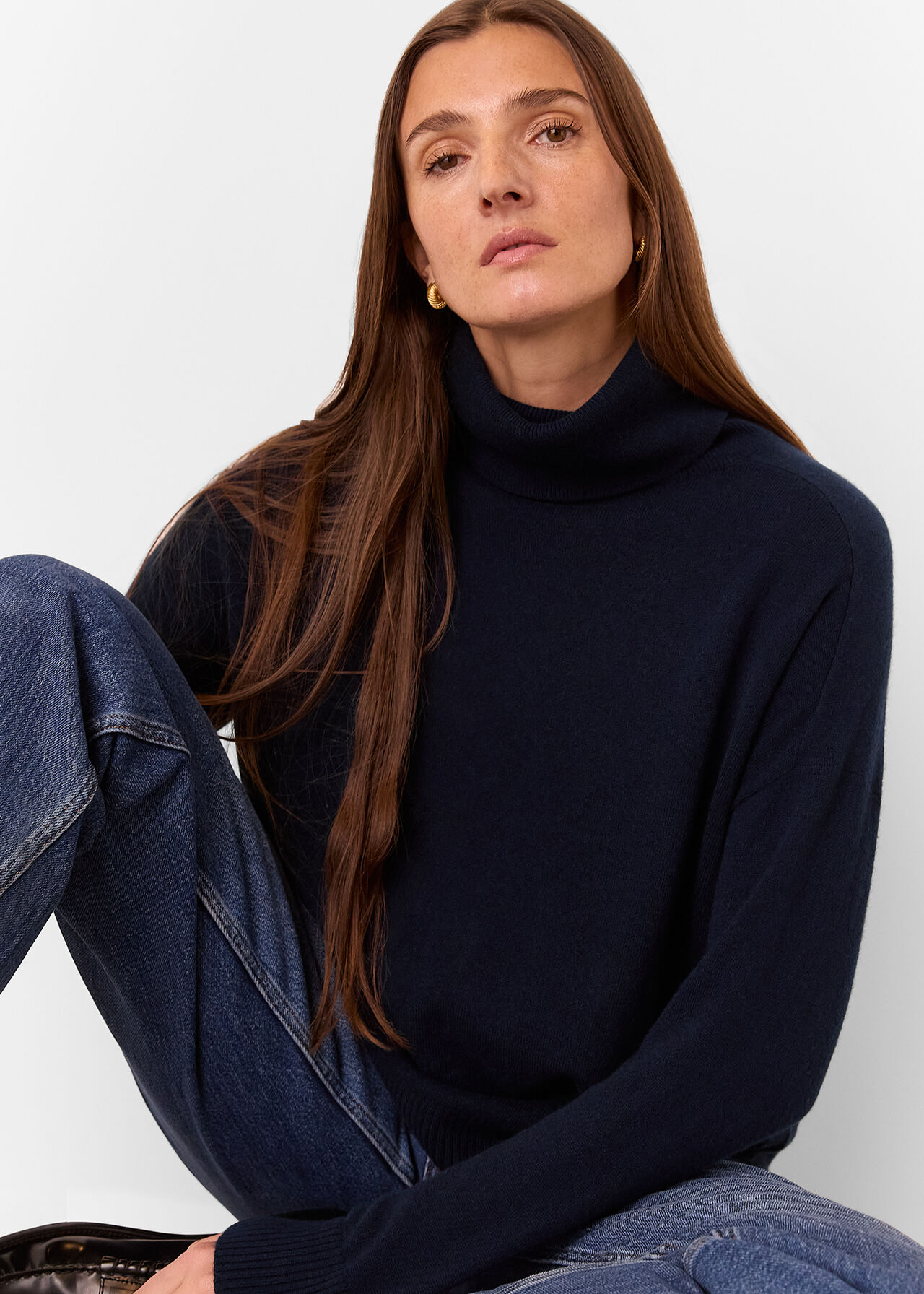 Cashmere Roll Neck Jumper