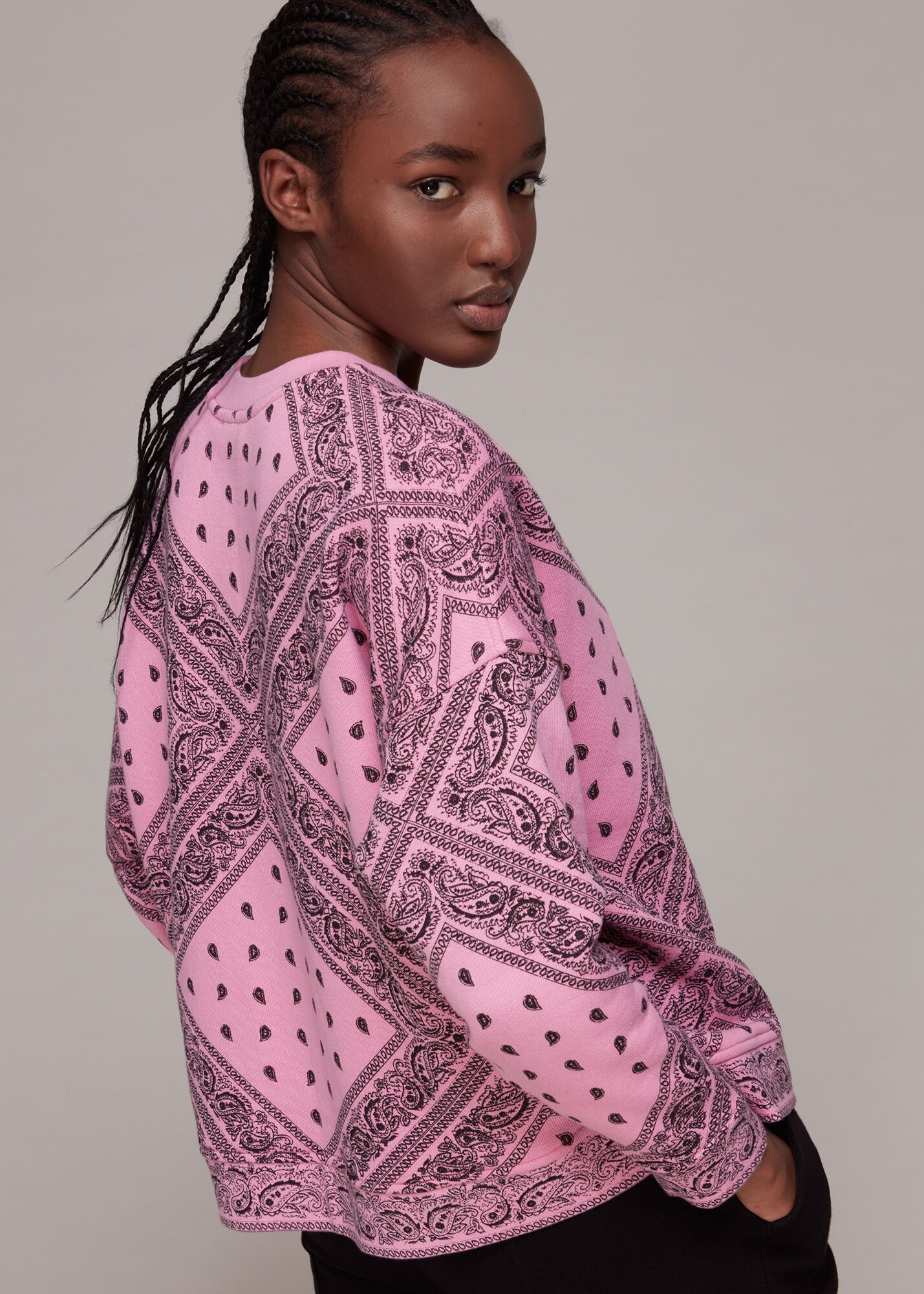最も  Multicolour Whistles | WHISTLES | Sweatshirt Printed Bandana トップス