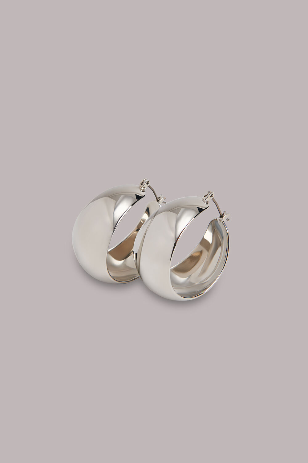 Large Curved Hoop Earring