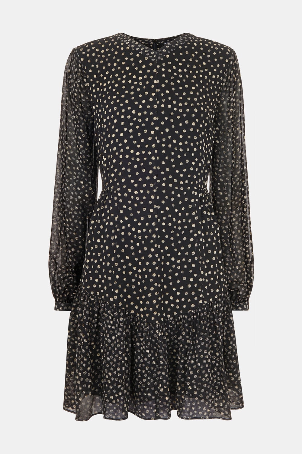 Black Speckled Polka Dot Dress