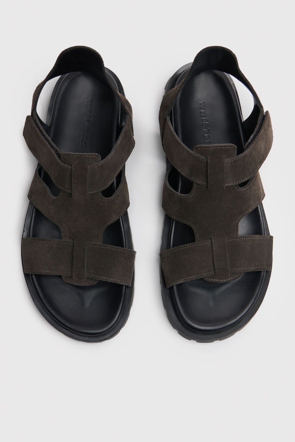 Grey Freya Fisherman Suede Sandal