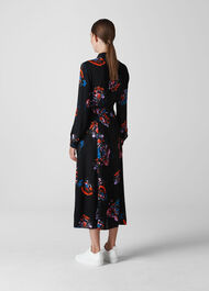 freya shirt dress Zenara Woman Freya Multicolor Printed Cotton Shirt Dress with Belt Medium