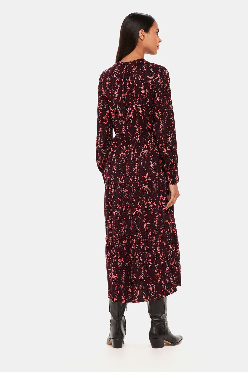 Wisteria Dot Trapeze Dress