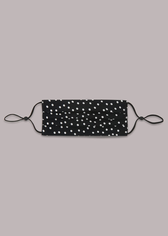 Black Irregular Spot Face Covering